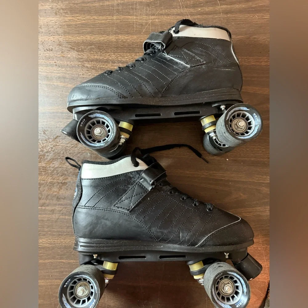 Viper M1 Size 11 Men's Roller Derby Speed Skates Sleek Black 4 Wheel Model U721M - Picture 4 of 6